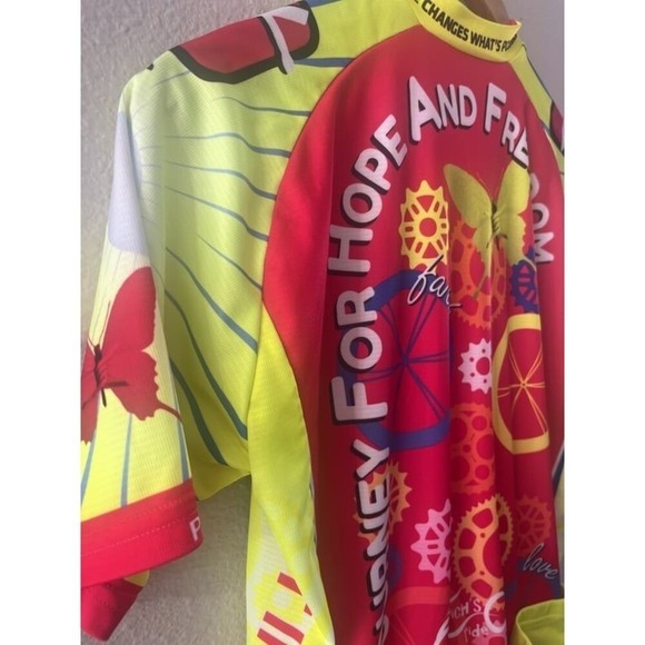 Pactimo 2017 Womens XS Cycling Jersey Top "Freedom Hope Starts Here" - Picture 8 of 9